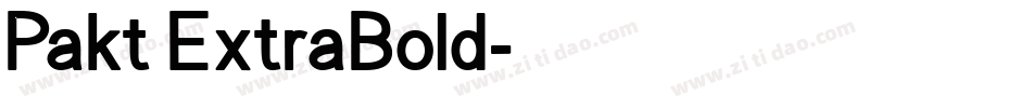 Pakt ExtraBold字体转换